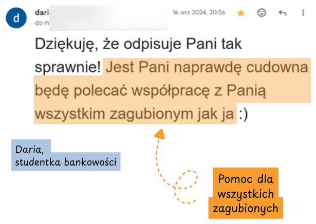 Daria, studentka bankowości: pomoc dla wszystkich zagubionych