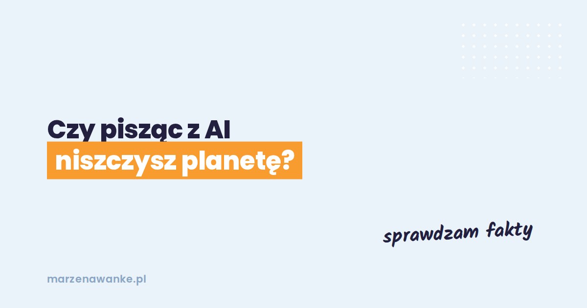 Okładka wpisu: czy pisząc z AI niszczysz planetę