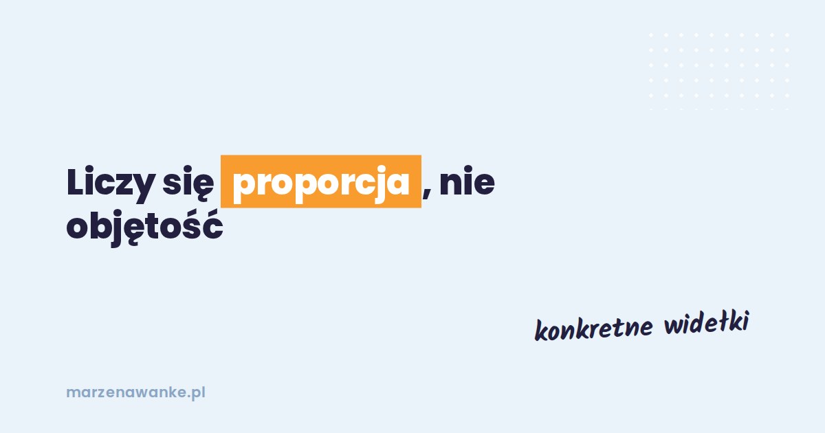 Okładka wpisu: ile stron pracy, liczy się proporcja, nie objętość