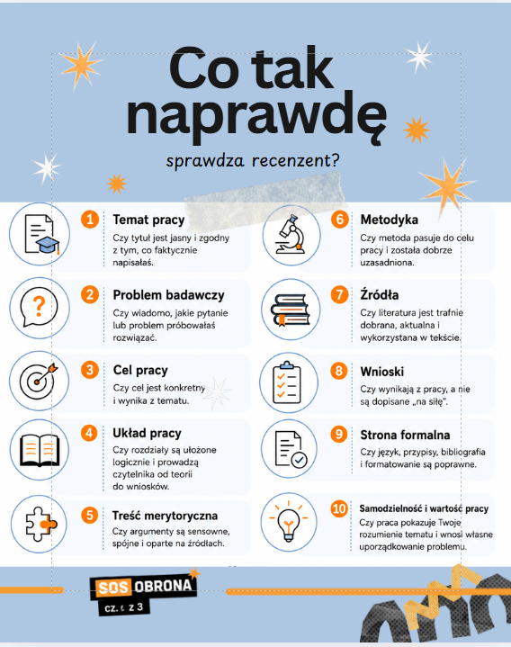 Co tak naprawdę sprawdza recenzent: 10 kryteriów oceny pracy licencjackiej i magisterskiej